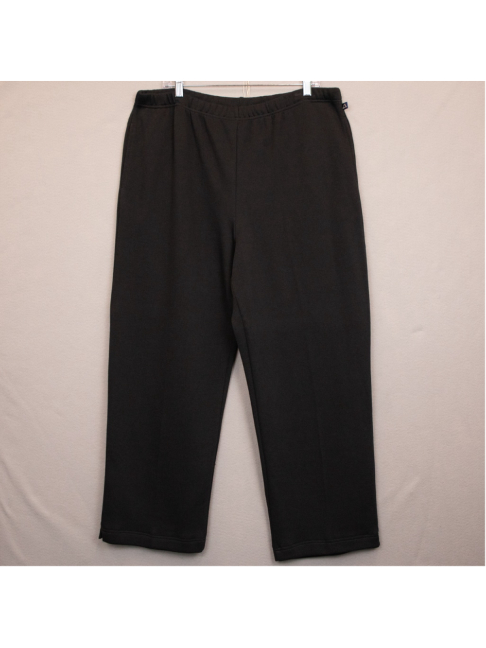 Pendleton black cotton knit straight leg pull on pants-1X